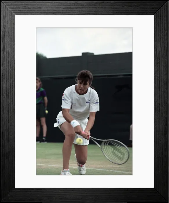 Framed Print : Wimbledon Tennis. Jennifer Capriati in action. July 1991 91-4184-052