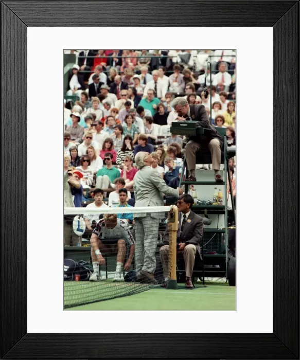 Framed Print : Wimbledon Tennis. Boris Becker. July 1991 91-4178-139 Framed Print : Wimbledon Tennis. Boris Becker. July 1991 91-4178-139