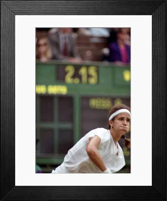Framed Print : Wimbledon Tennis. A. Sanchez Vicario v. Fernandez. July 1991 91-4196-101