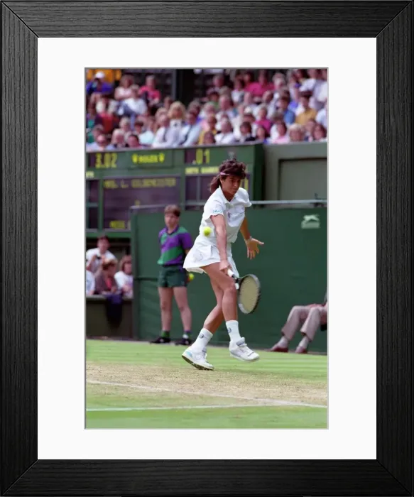 Framed Print : Wimbledon Tennis. J. Capriati. July 1991 91-4196-034 Framed Print : Wimbledon Tennis. J. Capriati. July 1991 91-4196-034