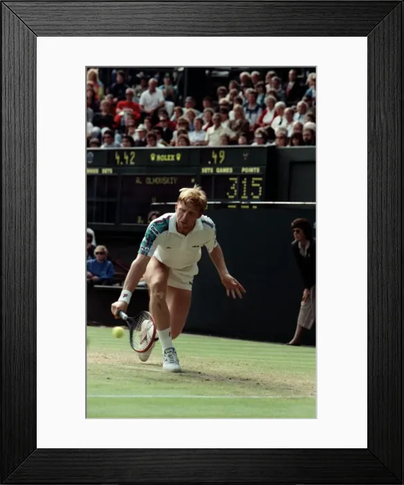 Framed Print : Wimbledon Tennis. Boris Becker. July 1991 91-4178-156 Framed Print : Wimbledon Tennis. Boris Becker. July 1991 91-4178-156