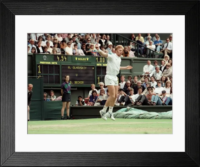 Framed Print : Wimbledon Tennis. Boris Becker. July 1991 91-4178-165 Framed Print : Wimbledon Tennis. Boris Becker. July 1991 91-4178-165