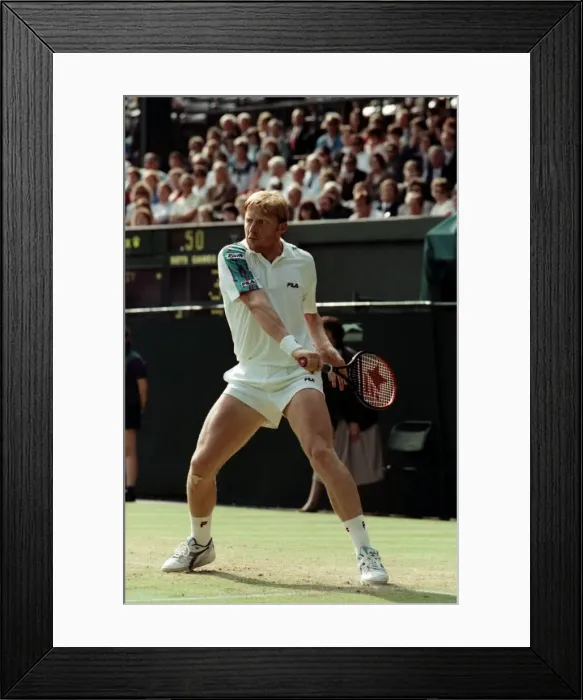 Framed Print : Wimbledon Tennis. Boris Becker. July 1991 91-4178-154 Framed Print : Wimbledon Tennis. Boris Becker. July 1991 91-4178-154