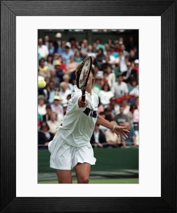 Framed Print : Wimbledon Tennis. Brenda Schultz in action. July 1991 91-4184-045 Framed Print : Wimbledon Tennis. Brenda Schultz in action. July 1991 91-4184-045