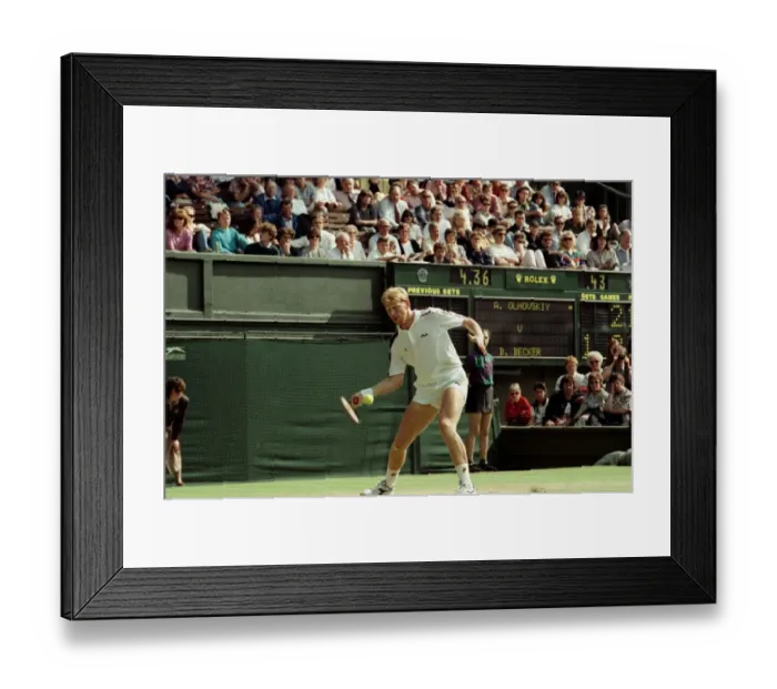 Framed Print : Wimbledon Tennis. Boris Becker. July 1991 91-4178-144 Framed Print : Wimbledon Tennis. Boris Becker. July 1991 91-4178-144