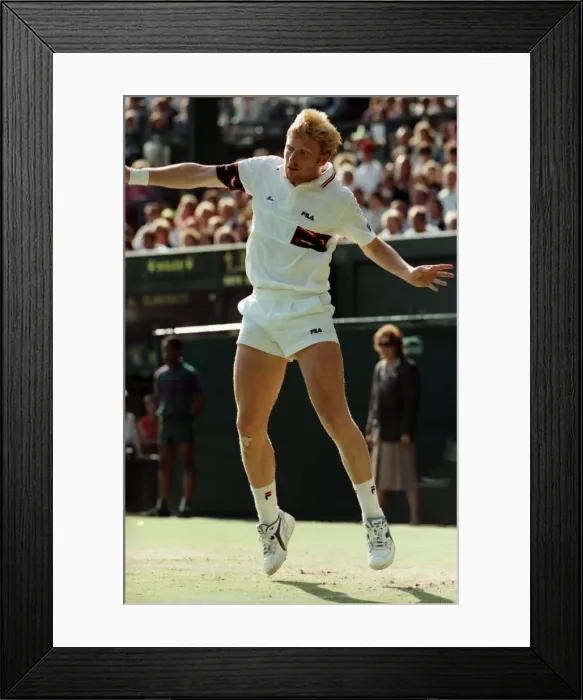 Framed Print : Wimbledon Tennis. Boris Becker v. Andrei Olhovsky. July 1991 91-4178-052 Framed Print : Wimbledon Tennis. Boris Becker v. Andrei Olhovsky. July 1991 91-4178-052