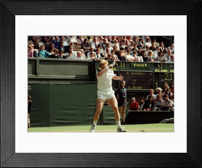 Framed Print : Wimbledon Tennis. Boris Becker. July 1991 91-4178-143 Framed Print : Wimbledon Tennis. Boris Becker. July 1991 91-4178-143