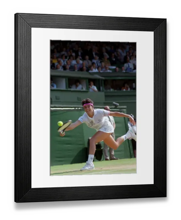 Framed Print : Wimbledon Tennis. Men s: Andre Agassi v. David Wheaton Framed Print : Wimbledon Tennis. Men s: Andre Agassi v. David Wheaton