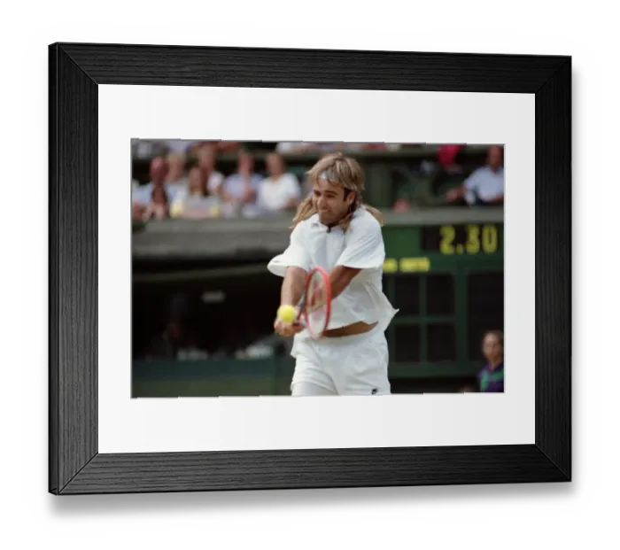 Framed Print : Wimbledon Tennis. Andre Agassi. July 1991 91-4218-064 Framed Print : Wimbledon Tennis. Andre Agassi. July 1991 91-4218-064