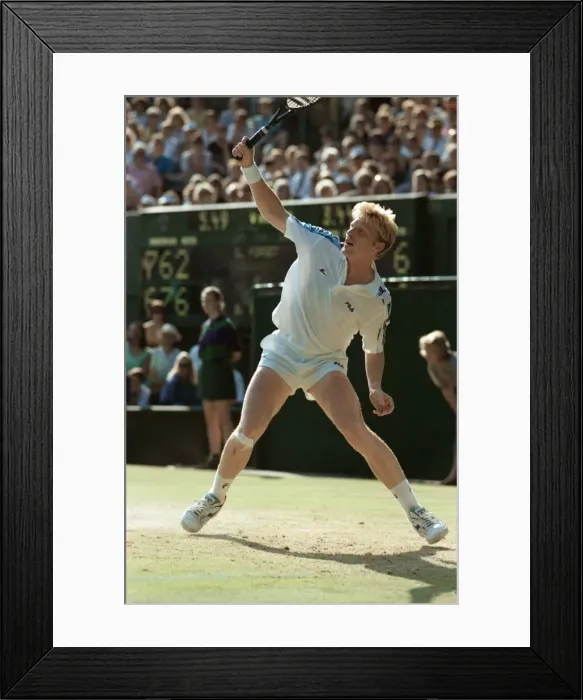 Framed Print : Wimbledon Tennis. Boris Becker. July 1991 91-4261-191 Framed Print : Wimbledon Tennis. Boris Becker. July 1991 91-4261-191