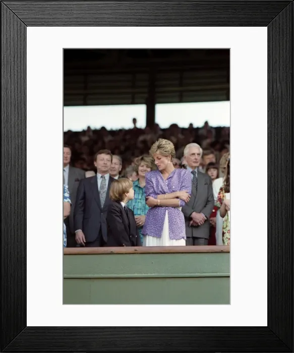 Framed Print : Princess Diana and her son Prince William pictured at the Wimbledon Ladies Singles Final Framed Print : Princess Diana and her son Prince William pictured at the Wimbledon Ladies Singles Final
