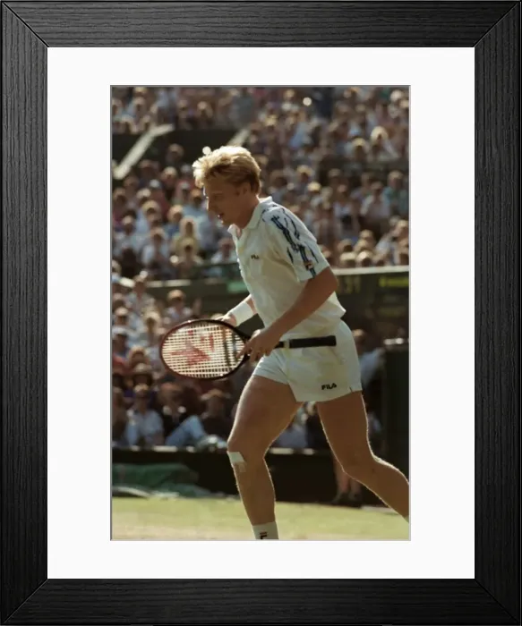 Framed Print : Wimbledon Tennis. Boris Becker. July 1991 91-4261-187 Framed Print : Wimbledon Tennis. Boris Becker. July 1991 91-4261-187