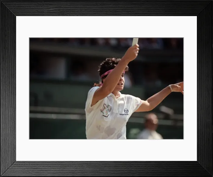 Framed Print : Wimbledon Tennis. Men s: Andre Agassi v. David Wheaton Framed Print : Wimbledon Tennis. Men s: Andre Agassi v. David Wheaton