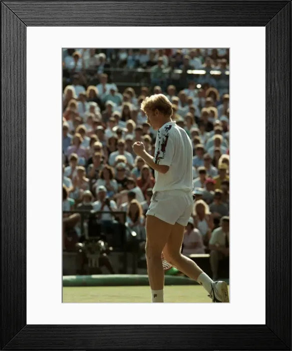 Framed Print : Wimbledon Tennis. Boris Becker. July 1991 91-4261-197 Framed Print : Wimbledon Tennis. Boris Becker. July 1991 91-4261-197