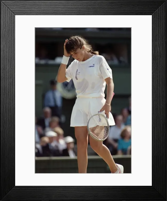 Framed Print : Wimbledon Tennis. Men s: Andre Agassi v. David Wheaton Framed Print : Wimbledon Tennis. Men s: Andre Agassi v. David Wheaton