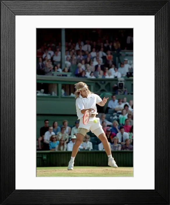 Framed Print : Wimbledon Tennis. Men s: Andre Agassi v. David Wheaton Framed Print : Wimbledon Tennis. Men s: Andre Agassi v. David Wheaton