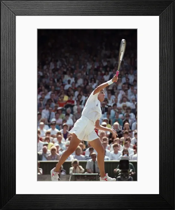 Framed Print : Wimbledon Tennis. Womens Semi Final: Gabriella Sabatini v. Jennifer Capriati
