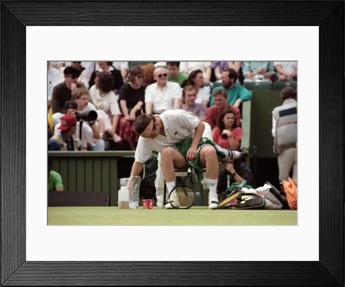 Framed Print : Wimbledon Tennis. McEnroe v. Edberg. July 1991 91-4197-261 Framed Print : Wimbledon Tennis. McEnroe v. Edberg. July 1991 91-4197-261