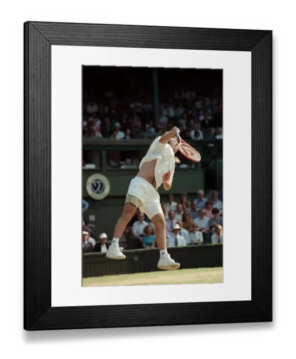 Framed Print : Wimbledon Tennis. Men s: Andre Agassi v. David Wheaton Framed Print : Wimbledon Tennis. Men s: Andre Agassi v. David Wheaton