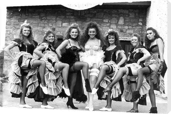 The North-Easts only group of can-can girls from Follies bar in Prudhoe