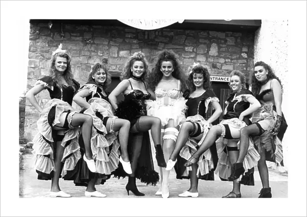 The North-Easts only group of can-can girls from Follies bar in Prudhoe