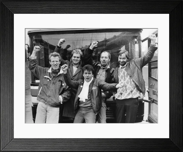 Framed Print : The launch of Lindisfarnes big tour, with band members (left to right) Ray Laidlaw Framed Print : The launch of Lindisfarnes big tour, with band members (left to right) Ray Laidlaw