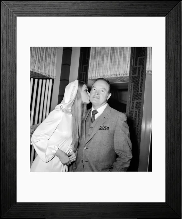 Framed Print : Entertainment: Film actor Bob Hope opens how to commit marriage