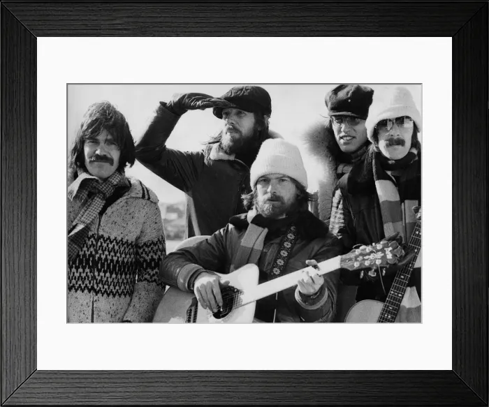 Framed Print : Lindisfarne sailed down the Tyne on a musical journey. The group were filming on board a Framed Print : Lindisfarne sailed down the Tyne on a musical journey. The group were filming on board a