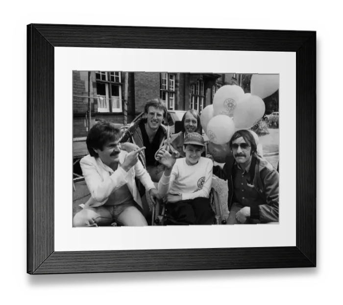 Framed Print : Disabled youngster Steven Graham officially launching Radio Lollipop at the Fleiming
