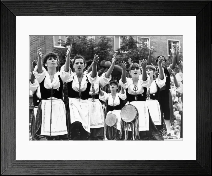 Framed Print : Dancers from Sicillian Group Valle Dei Tempi perform a dramatic moment at the 15th Framed Print : Dancers from Sicillian Group Valle Dei Tempi perform a dramatic moment at the 15th