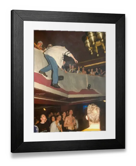 Framed Print : Clubbers get hot and sweaty enjoying a rave Framed Print : Clubbers get hot and sweaty enjoying a rave