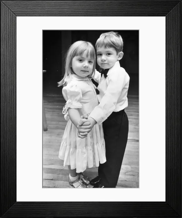 Framed Print : Young dancers Michelle Taylor and Daniel McGreedy practice their waltz Framed Print : Young dancers Michelle Taylor and Daniel McGreedy practice their waltz