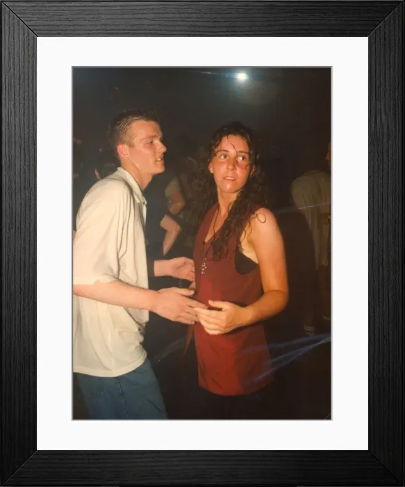 Framed Print : Clubbers get hot and sweaty enjoying a rave Framed Print : Clubbers get hot and sweaty enjoying a rave