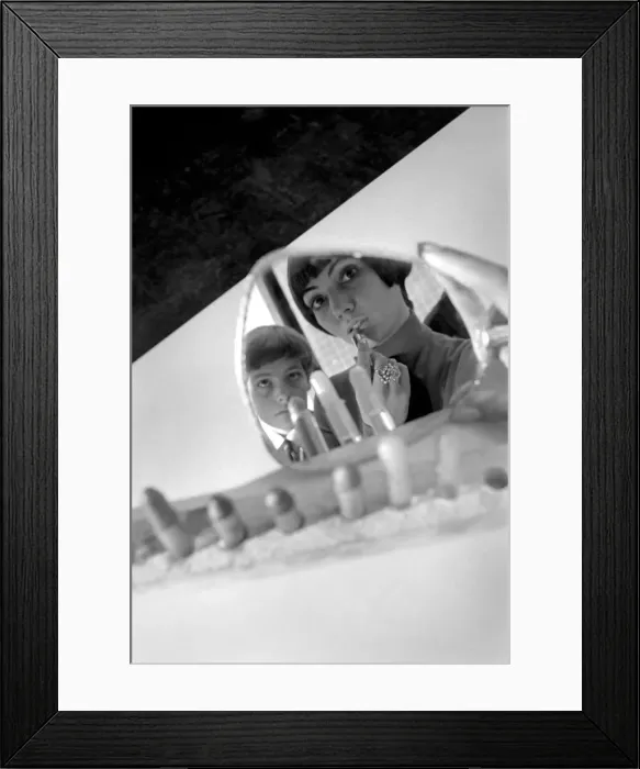 Framed Print : People of Hartford Secondary School. Keith Kay and Philip Robinson look on as model Ann Framed Print : People of Hartford Secondary School. Keith Kay and Philip Robinson look on as model Ann