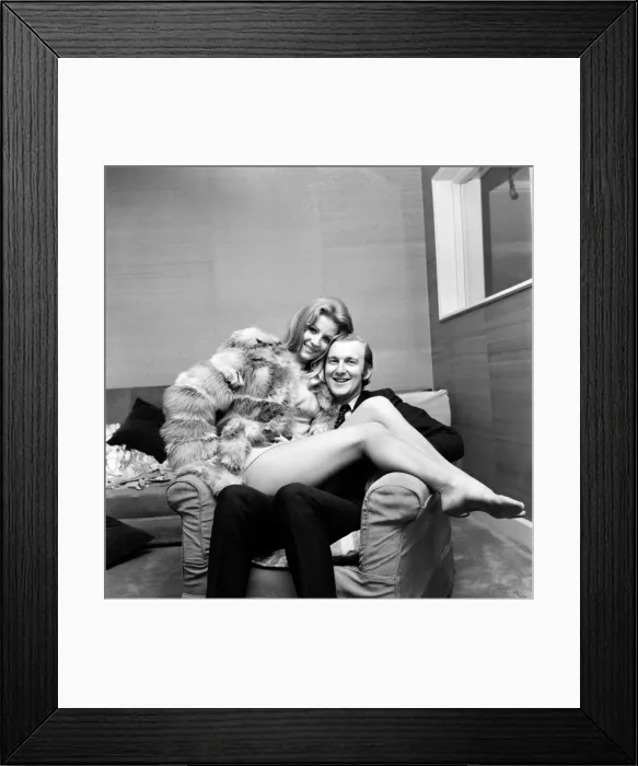 Framed Print : Actress Vicki Hodge with her advertising executive fiance Ian Heath at Ian