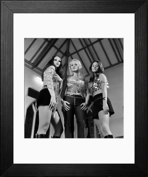 Framed Print : Three of the six girls who together have become television Framed Print : Three of the six girls who together have become television