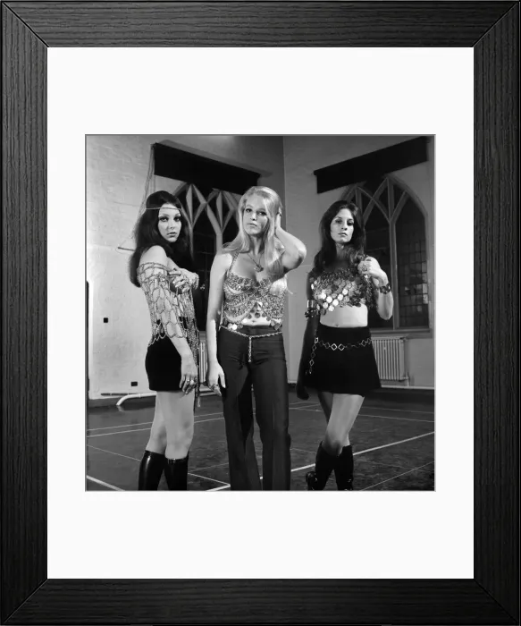 Framed Print : Three of the six girls who together have become television Framed Print : Three of the six girls who together have become television