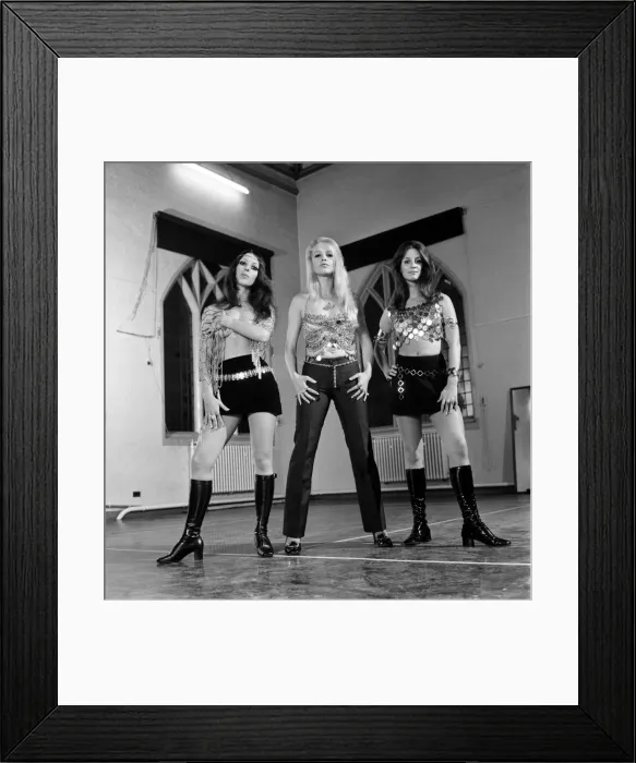 Framed Print : Three of the six girls who together have become television Framed Print : Three of the six girls who together have become television