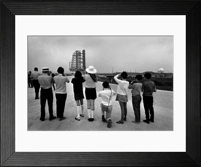 Framed Print : Visitors at NASA Space Station in Florida, U. S. A a few hours before Apollo 12 blasted off