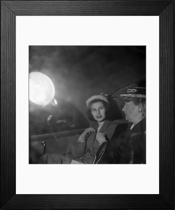 Framed Print : Queen Soraya of Persia seen here arriving at Ciampino International Airport in Rome