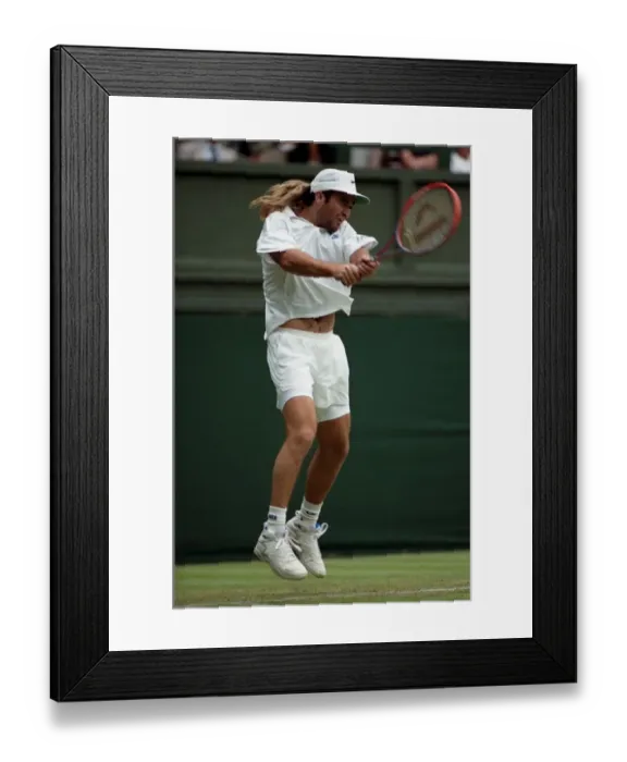 Framed Print : All England Lawn Tennis Championships at Wimbledon Mens Singles First Round match