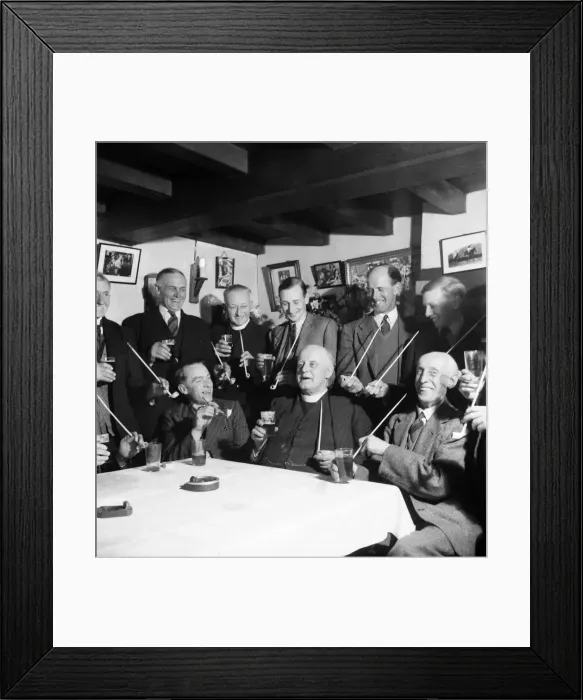 Framed Print : Church wardens dinner which has been held since 1780. Our picture shows the warders Framed Print : Church wardens dinner which has been held since 1780. Our picture shows the warders