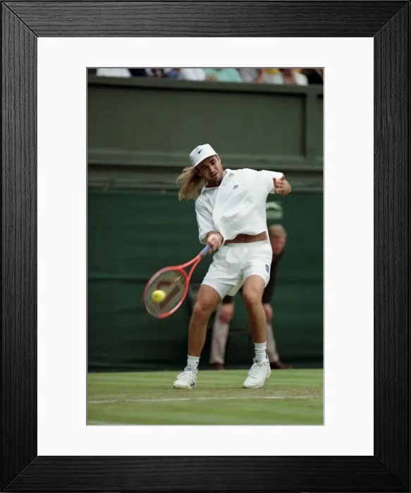 Framed Print : All England Lawn Tennis Championships at Wimbledon Mens Singles First Round match