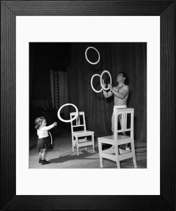 Framed Print : Basil Yale and his wife Diane in their unique balancing act in the Louis Benjamin revue Framed Print : Basil Yale and his wife Diane in their unique balancing act in the Louis Benjamin revue