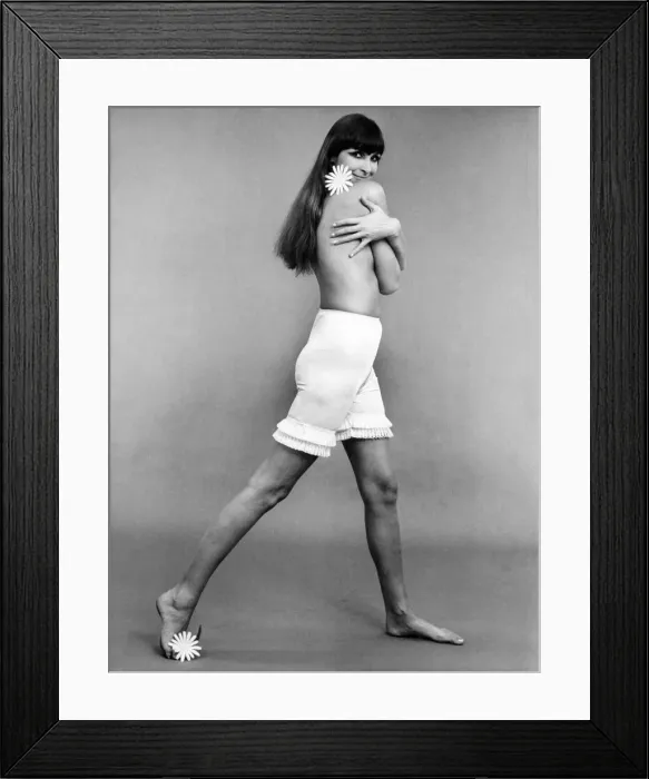 Framed Print : Fashion 1960 s: Its all frills beneath the Hesitant Hemline