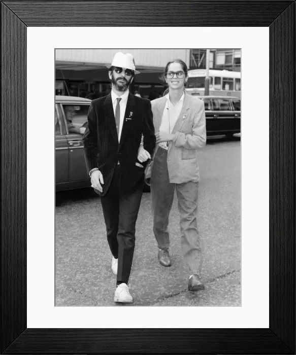 Framed Print : Former Beatle Ringo Starr had a special announcement when he flew into London with Framed Print : Former Beatle Ringo Starr had a special announcement when he flew into London with