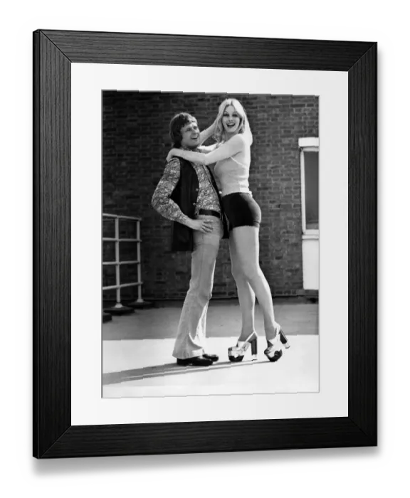 Framed Print : Fashion - 1970 s. The two-storey shoe story... For the girl with more than one boy