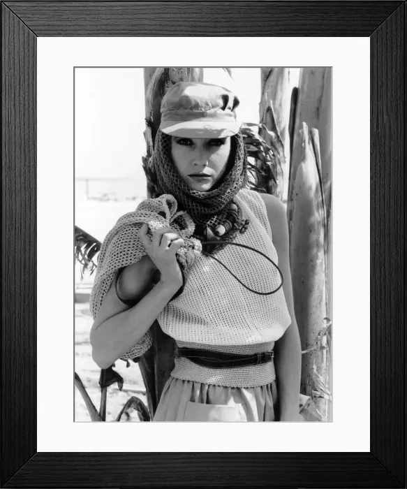 Framed Print : Fashion - Blouses: Summer fun at sunny Prices. Woman wearing a white mesh vest Framed Print : Fashion - Blouses: Summer fun at sunny Prices. Woman wearing a white mesh vest