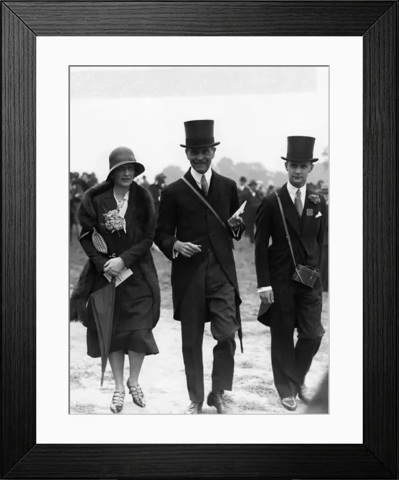 Framed Print : Lady Nancy Astor at Ascot meeting Circa 1930 P017235