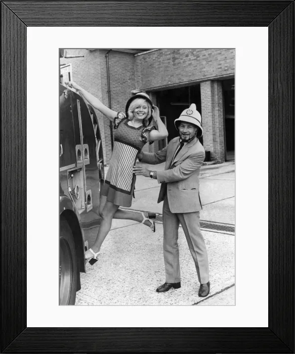 Framed Print : Fireman Jacks dream was to drive a fire engine. To have the lovely Anne Aston with Framed Print : Fireman Jacks dream was to drive a fire engine. To have the lovely Anne Aston with